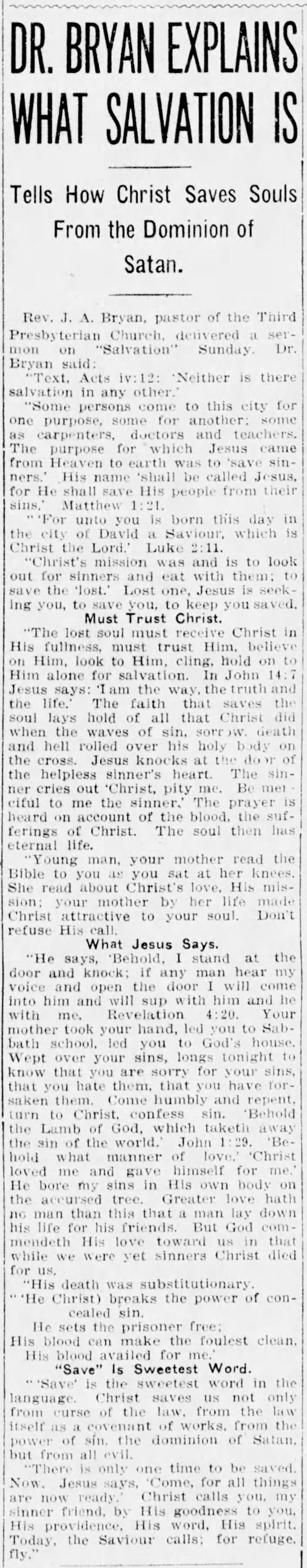 Dr. Bryan Explains What Salvation Is